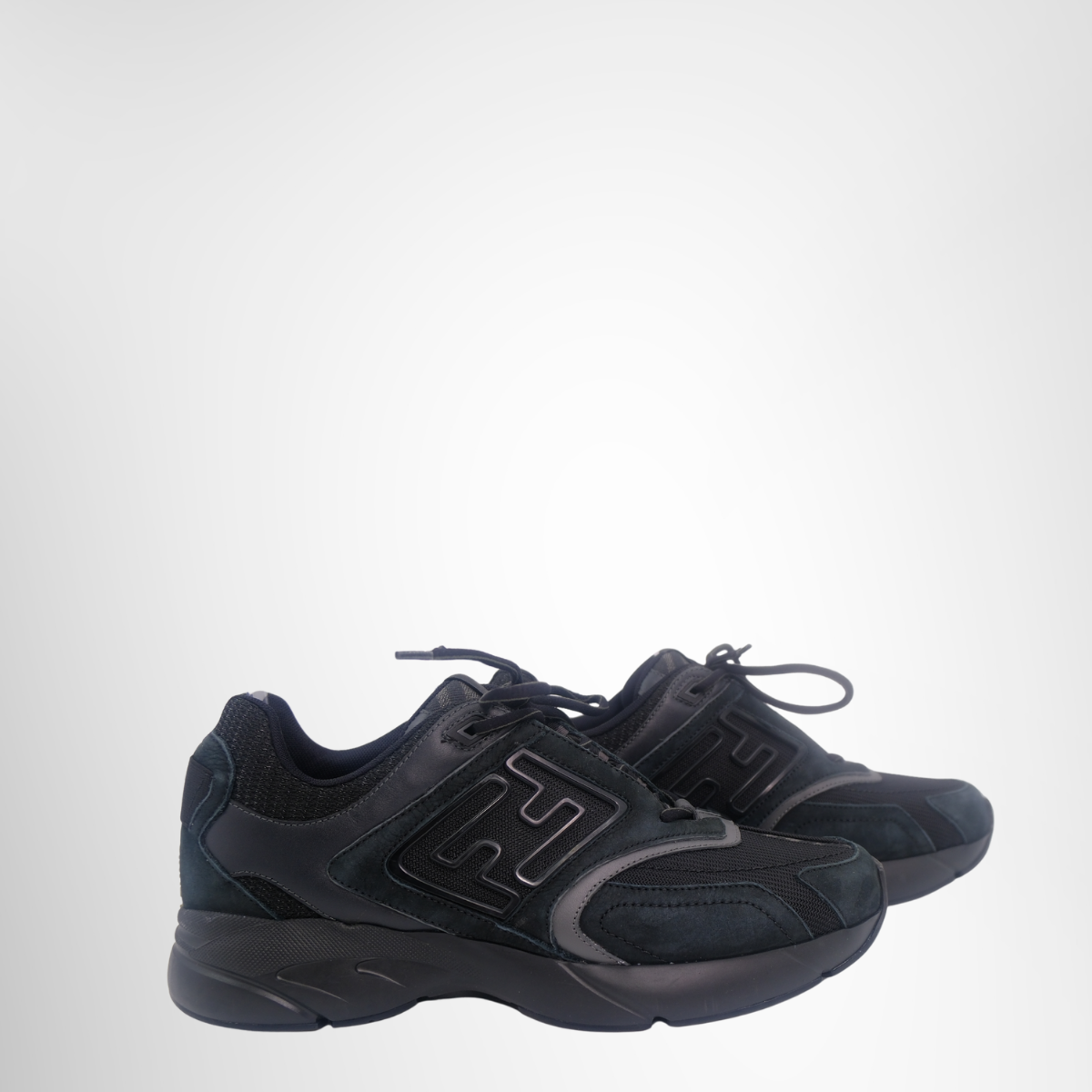 Fendi Preowned Luxury Faster Trainer Speaker Side View - Antonio & Co.