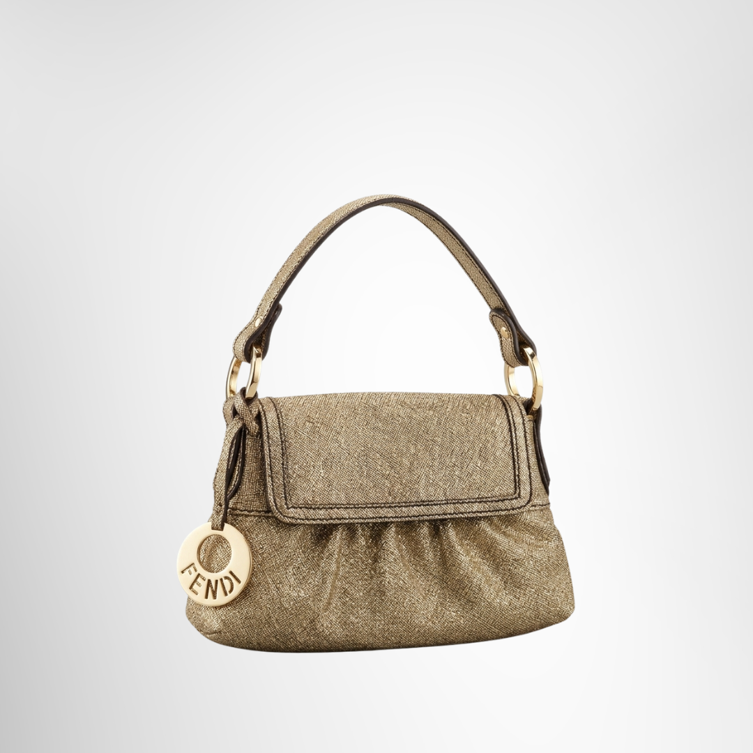 Fendi Preowned Luxury Iridescent Calfskin Mini Baguette Chef Style Hand Bag Front Page - Antonio & Co.
