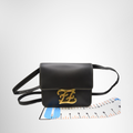 Fendi Preowned Luxury Karligraphy Double F Logo Buckle Flap Bag Front View - Antonio & Co.