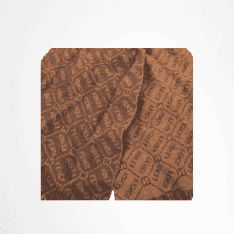 Fendi Monogram Wool Scarf – Brown