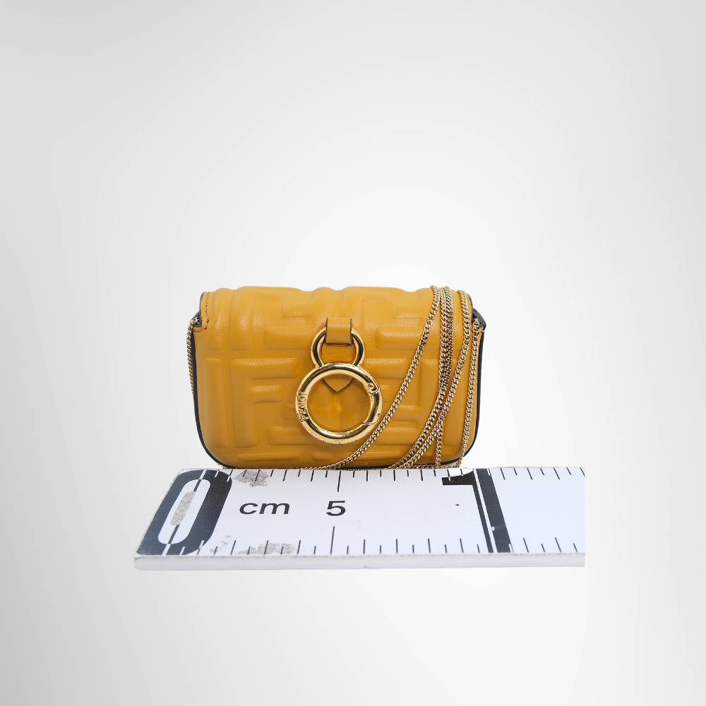 Fendi Preowned Luxury Nano Baguette Charm Back View