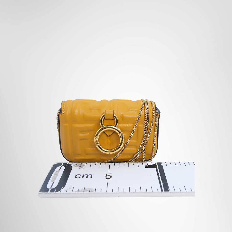 Fendi Preowned Luxury Nano Baguette Charm Back View