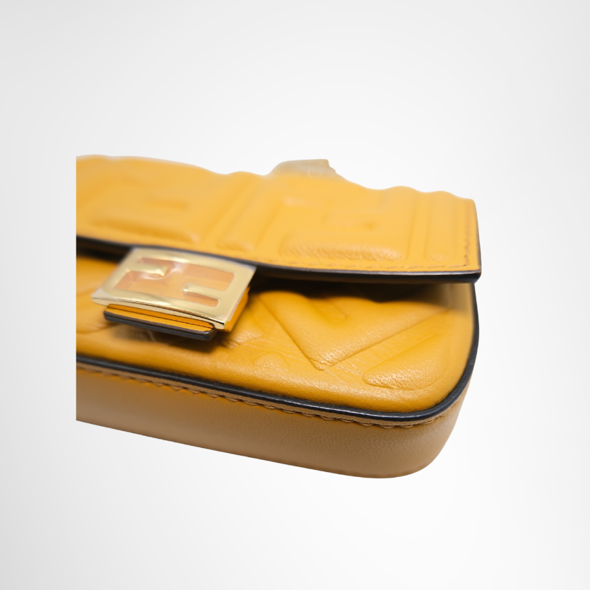 Fendi Preowned Luxury Nano Baguette Charm Bottom And Side View