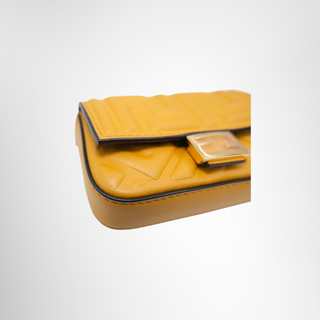 Fendi Preowned Luxury Nano Baguette Charm Bottom And Side View 1