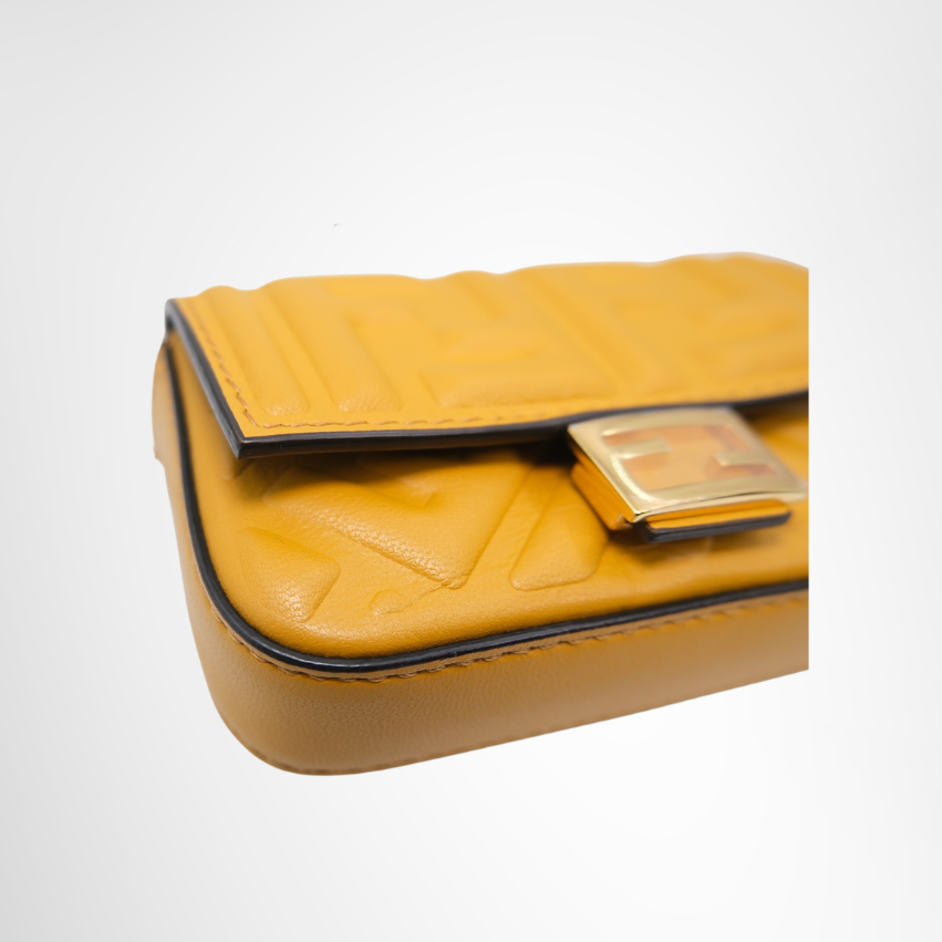 Fendi Preowned Luxury Nano Baguette Charm Bottom And Side View 1