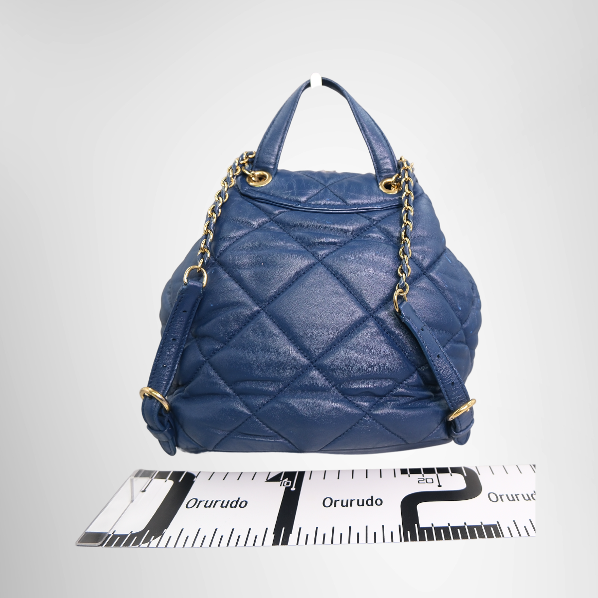 Salvatore Ferragamo Quilted Leather Backpack –  Blue