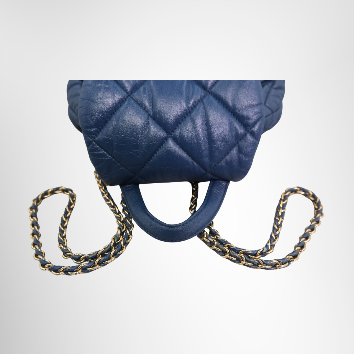 Salvatore Ferragamo Quilted Leather Backpack –  Blue