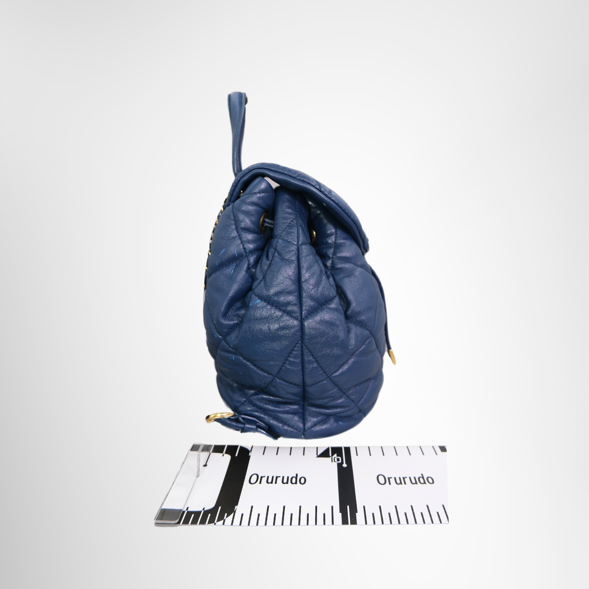 Salvatore Ferragamo Quilted Leather Backpack –  Blue