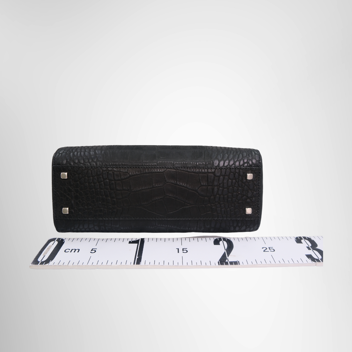 Gancini Handbag in Croc Embossed