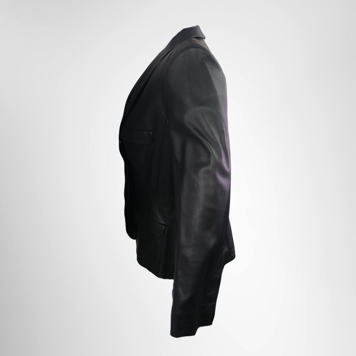 Ferragamo Leather Jacket – Pre-Owned Luxury Brand Apparel – Antonio & Co Side View 2