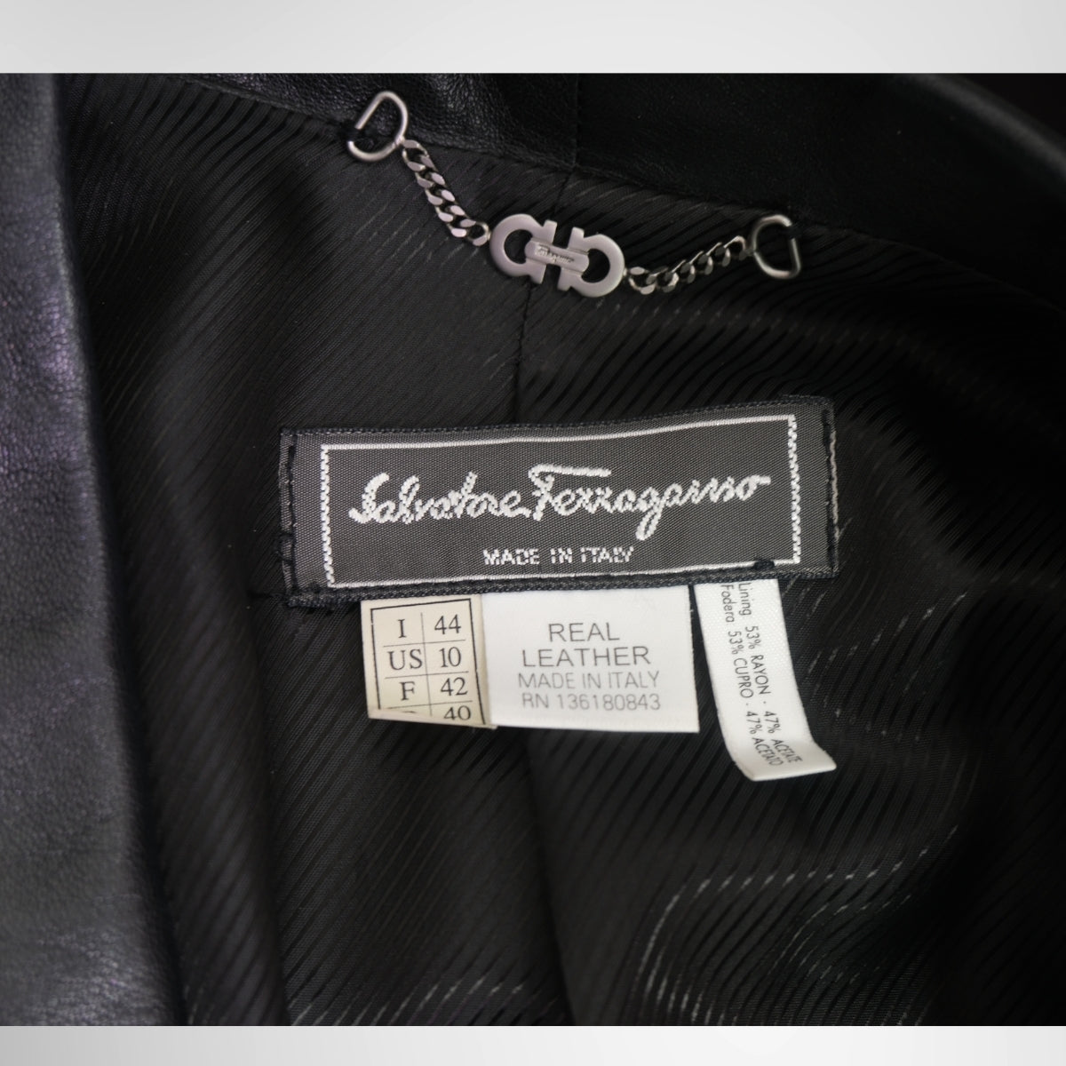 Ferragamo Leather Jacket – Pre-Owned Luxury Brand Apparel – Antonio & Co Tag 