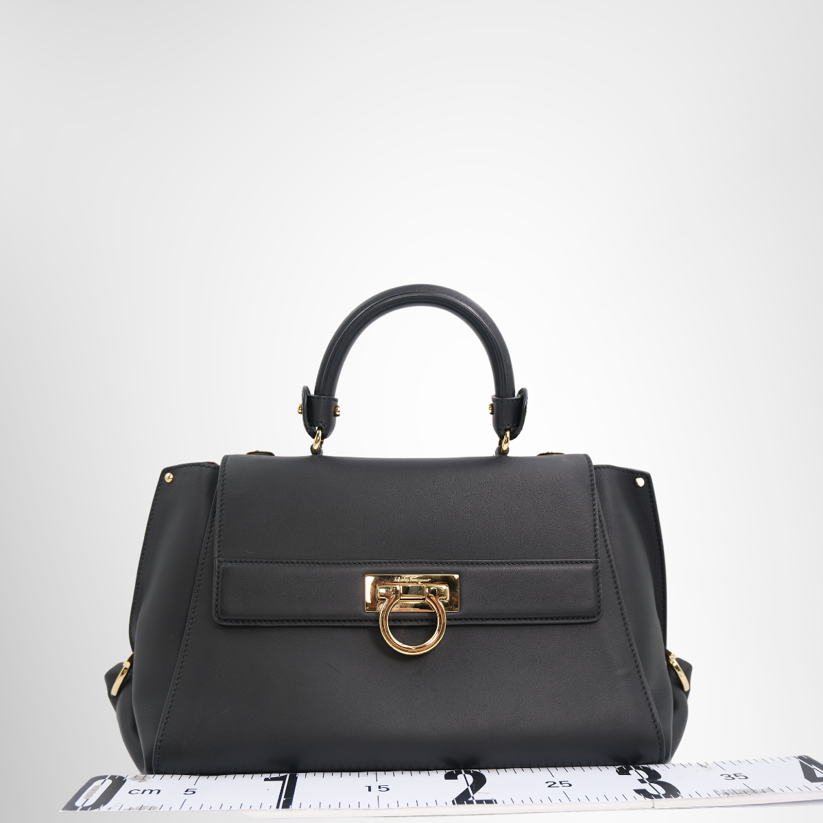 Ferragamo Sofia Top Handle Bag in Black – Pre-Owned Luxury Brand Bag – Antonio & Co