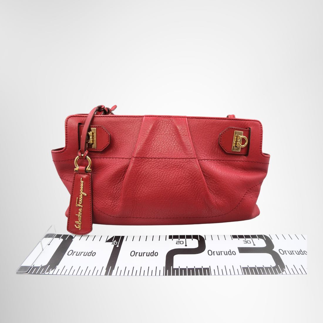 Gancini Red Shoulder Bag