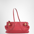 Ferragamo Preowned Luxury Bag Gancini Red Shoulder Bag Front View