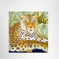 Ferragamo Preowned Luxury Leopard Exotic Foliage Scarf Design Scarf Front View - Antonio & Co.