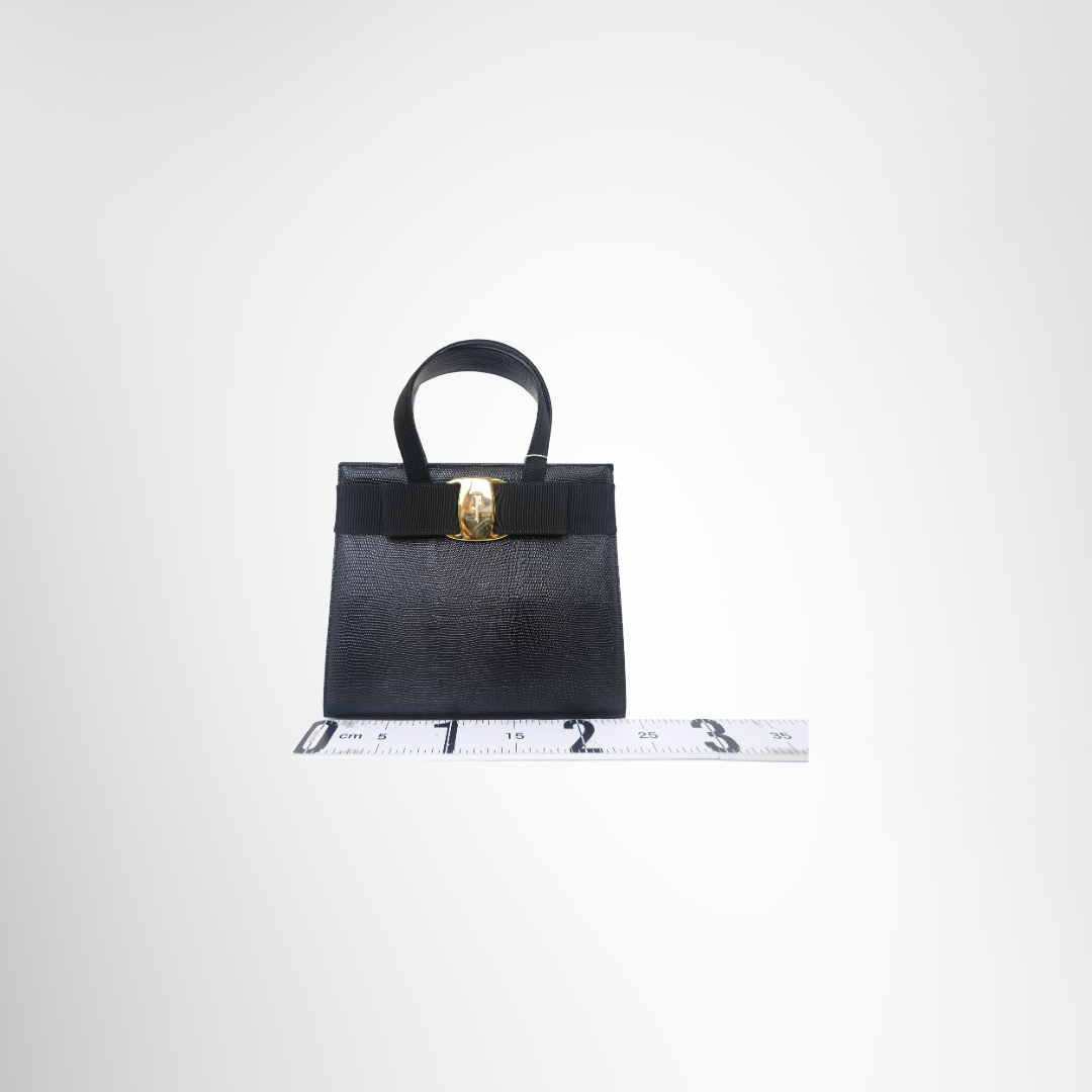 Ferragamo Preowned Luxury Vara Handbag Bag Front View - Antonio & Co.