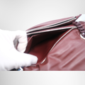 Ferragamo Preowned Luxury Viva Bow Shoulder Bag in Maroon Inside View4 - Antonio  Co.