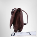Ferragamo Preowned Luxury Viva Bow Shoulder Bag in Maroon Side View - Antonio & Co.