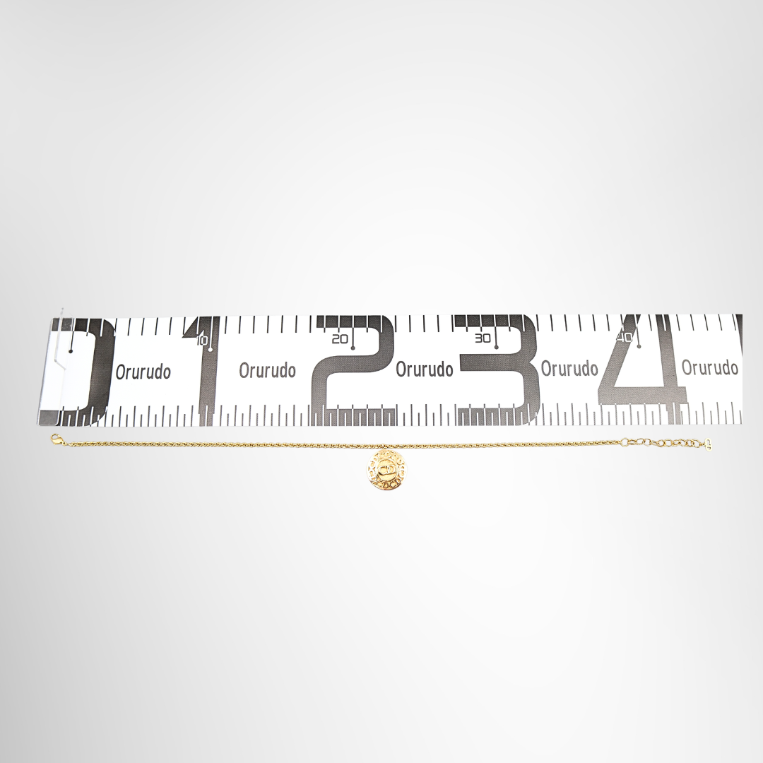Round Pendant CD Logo in Gold Tone