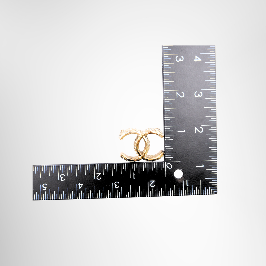 Chanel Interlocking CC Logo Crystal Embellishments Brooch