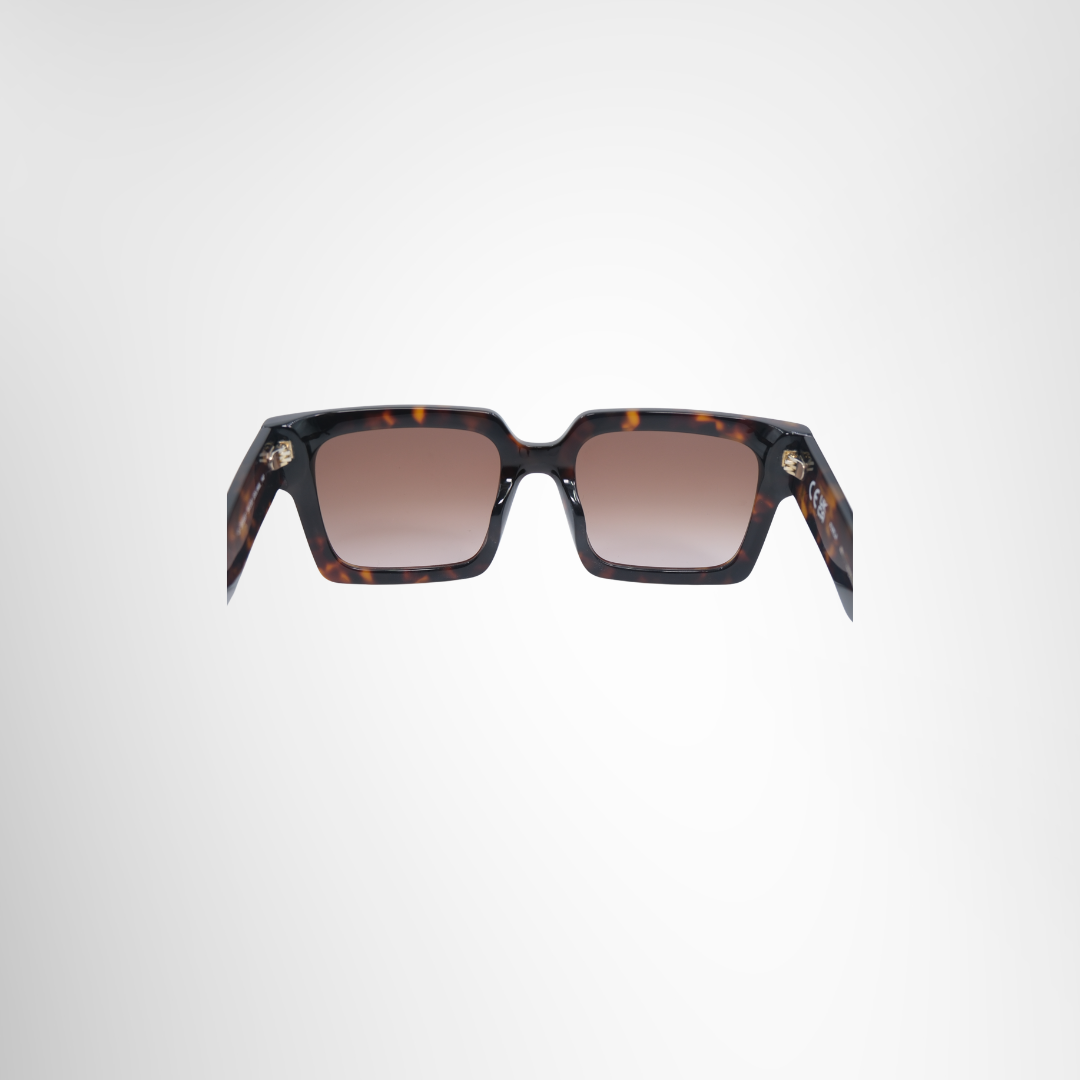 Furla Preowned Luxury SFU837 Brown Tortoise Acetate Frame Interior Frame View