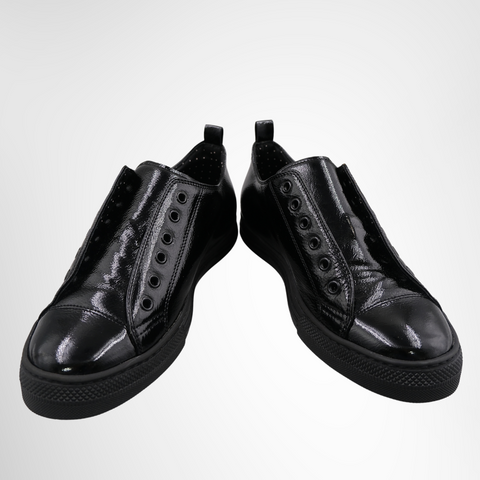 Givenchy Low Top Sneakers - Glossy Black Patent Leather