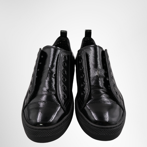 Givenchy Low Top Sneakers - Glossy Black Patent Leather