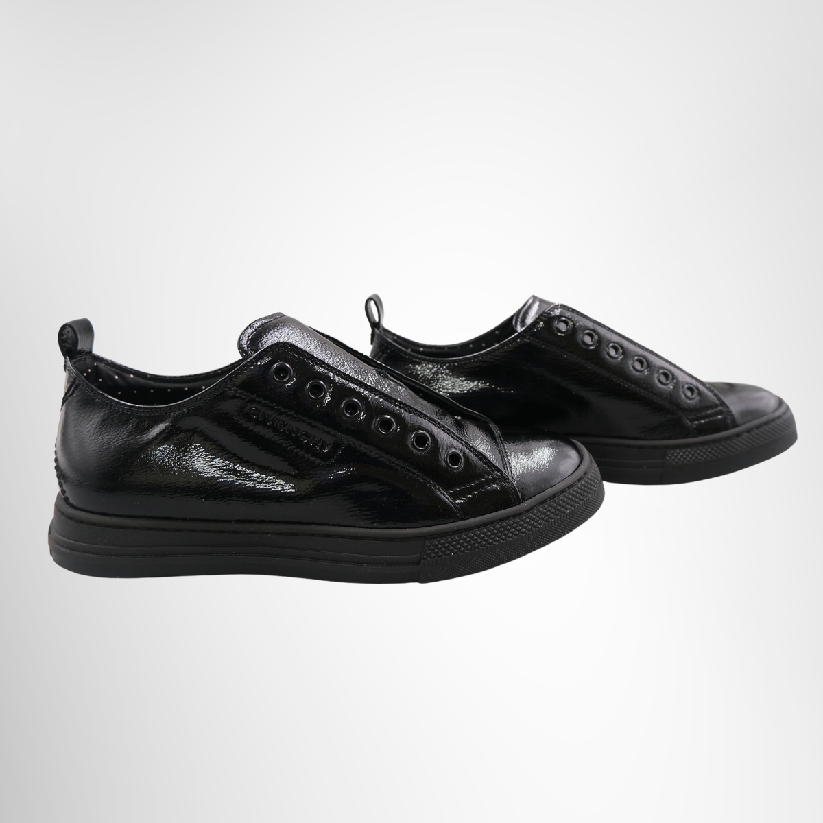 Givenchy Low Top Sneakers - Glossy Black Patent Leather