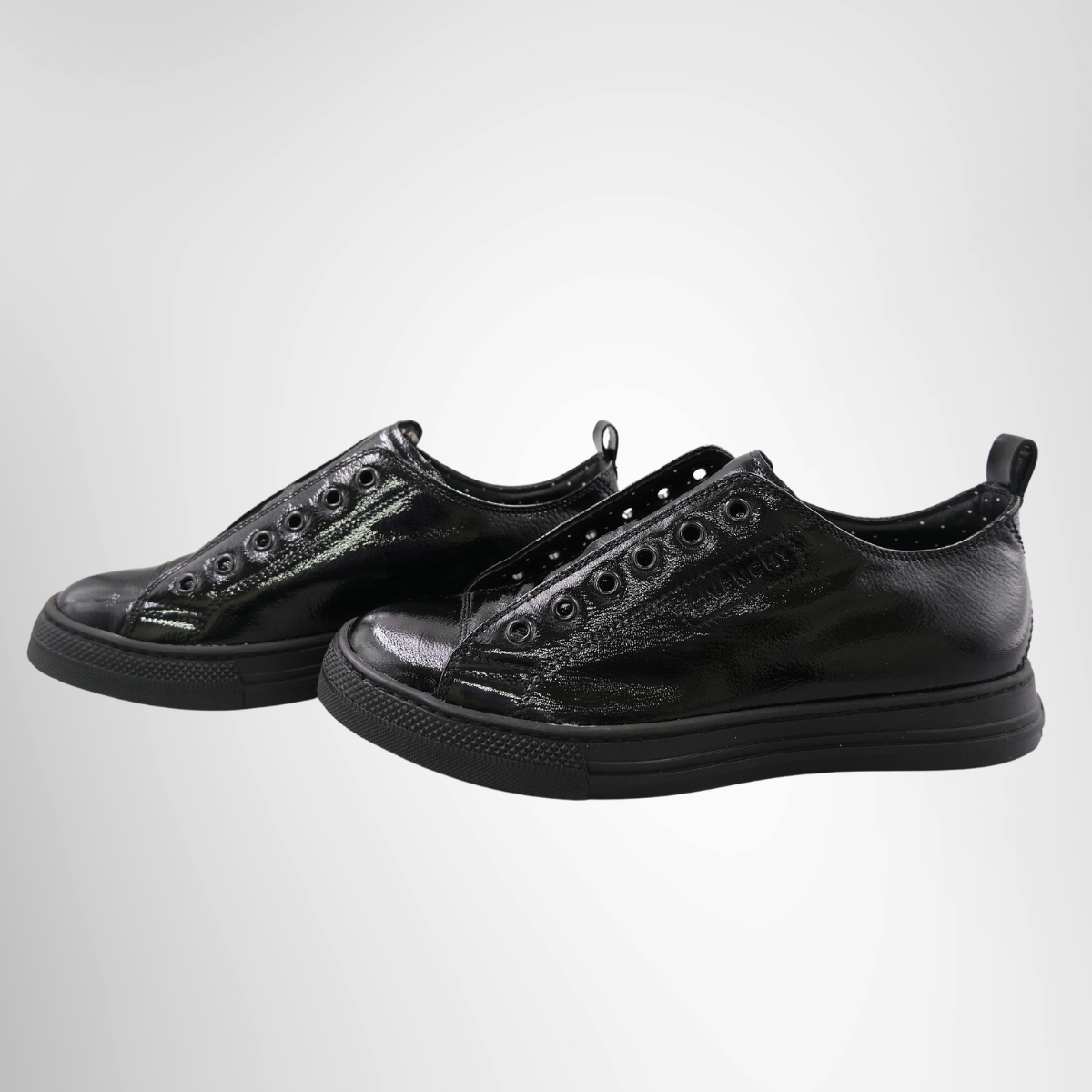 Givenchy Low Top Sneakers - Glossy Black Patent Leather