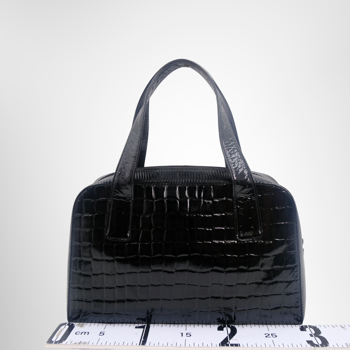 Givenchy Preowned Luxury Embosses Black Handbag Back View - Antonio & Co.