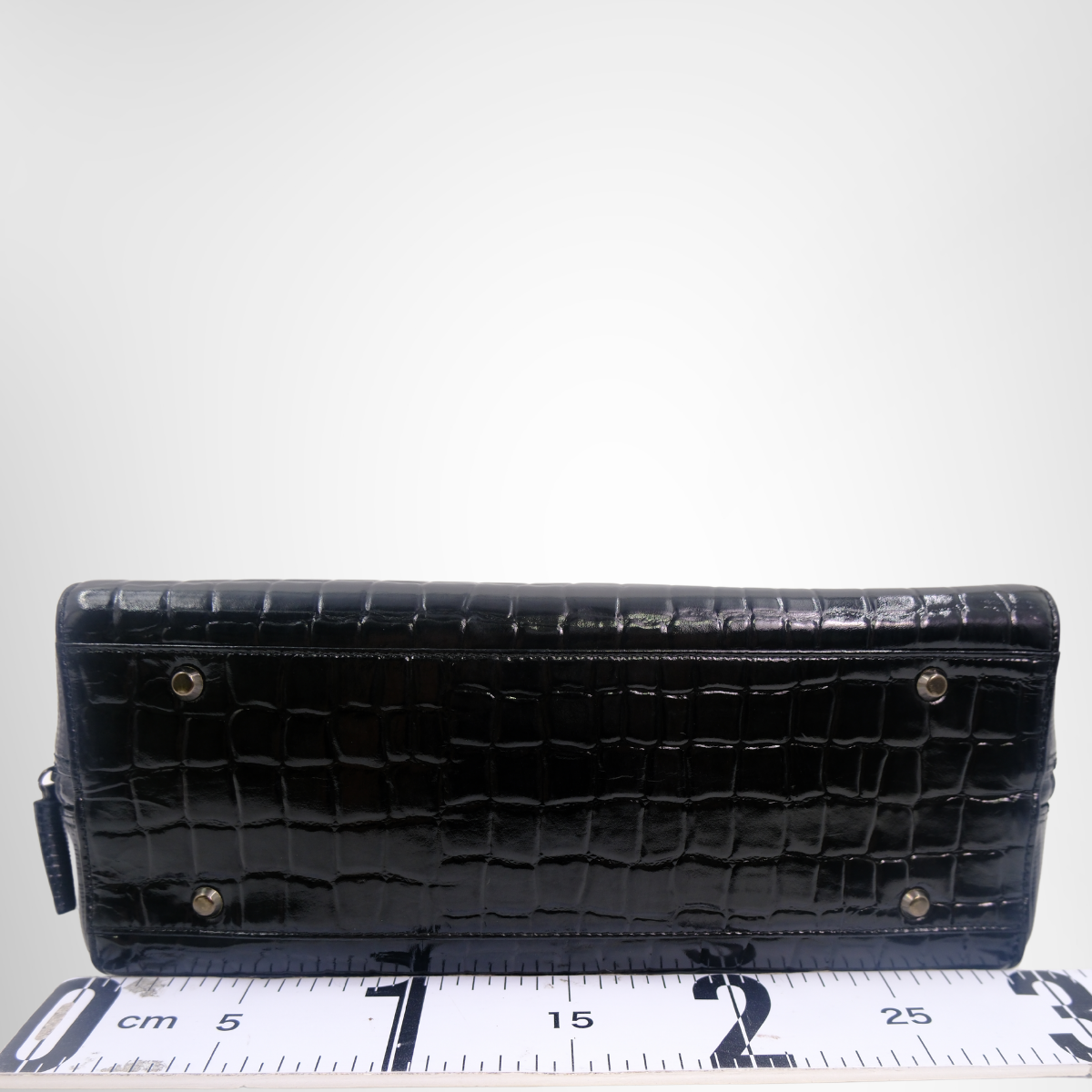Givenchy Preowned Luxury Embosses Black Handbag Bottom View - Antonio & Co.