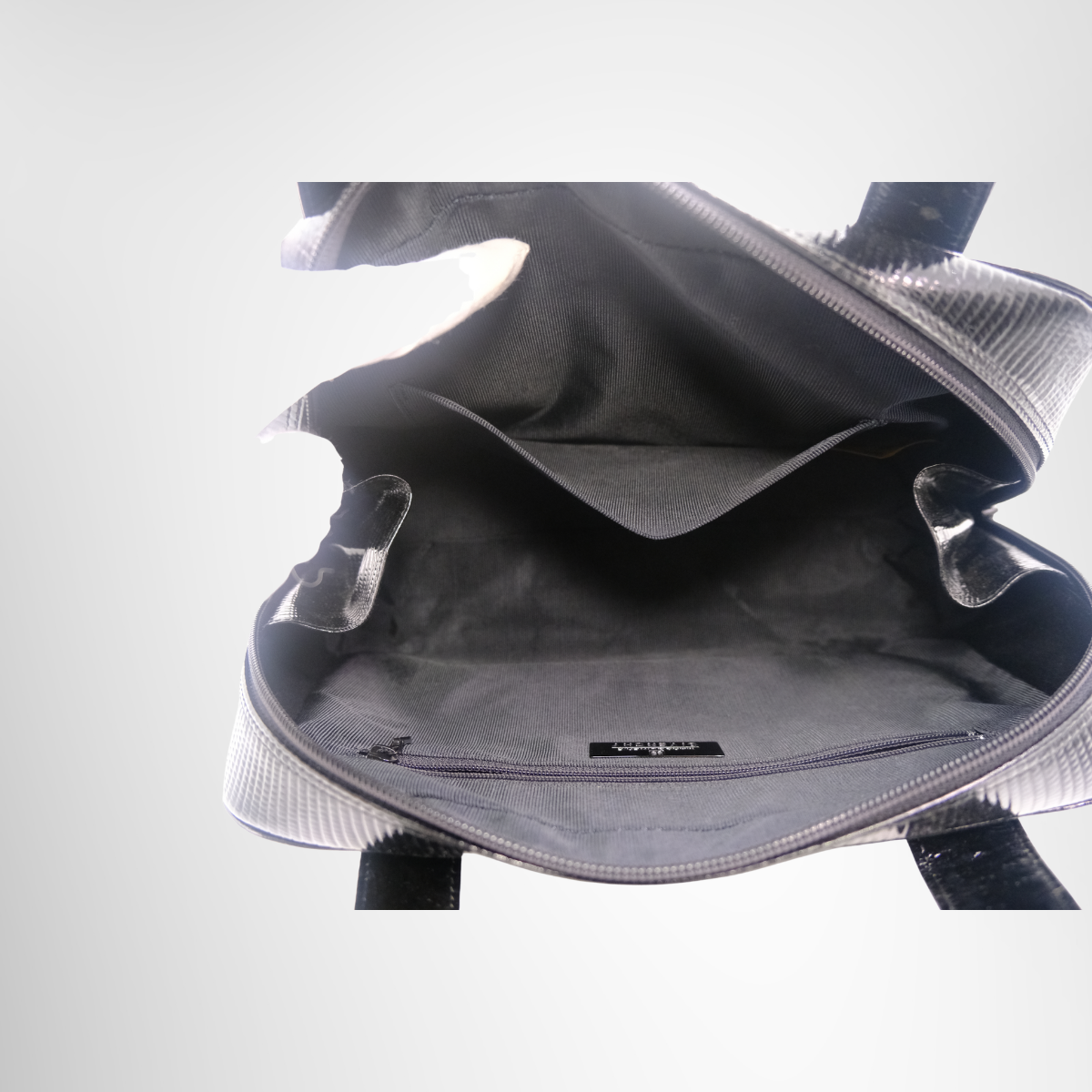 Givenchy Preowned Luxury Embosses Black Handbag Inside View - Antonio & Co.