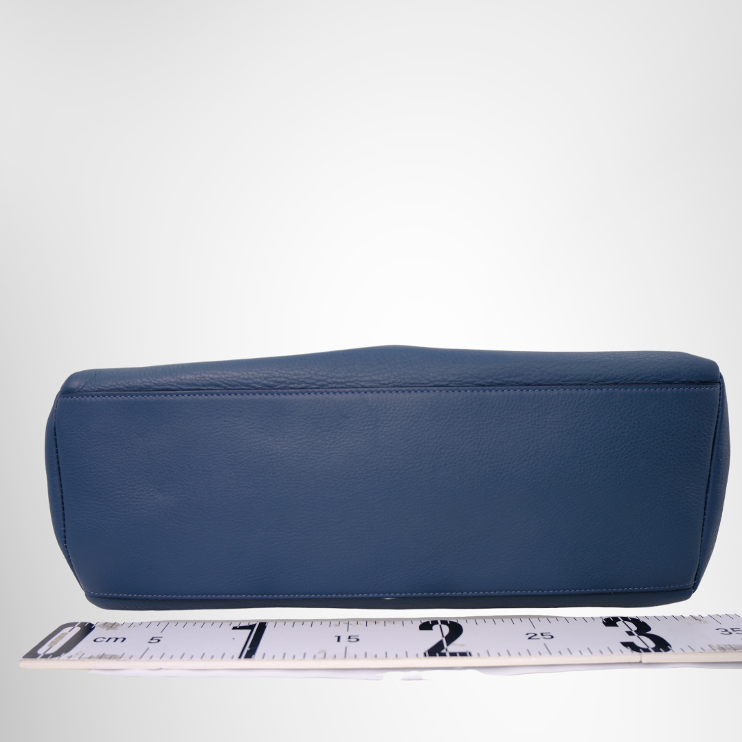 Givenchy Preowned Luxury Small Blue Pandora Pure Flap Bag Bottom View - Antonio & Co.