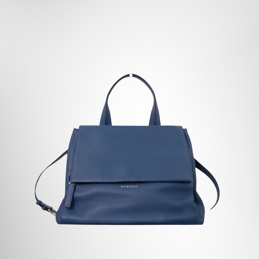 Givenchy Preowned Luxury Small Blue Pandora Pure Flap Bag Front Page - Antonio & Co.