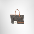 Goyard Preowned Luxury Saint Louis PM Tote Bag Front View with Pouch and Card - Antonio & Co.
