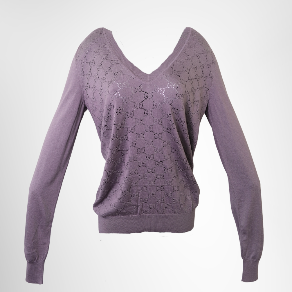 Fine Silk Sweater in Lilac