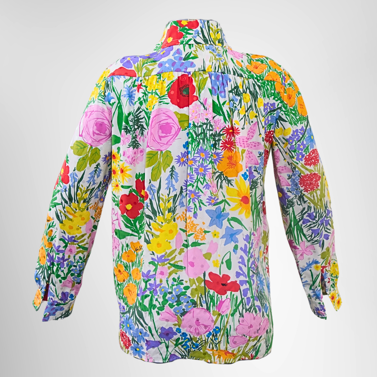 Gucci Silk Floral Long Sleeve – Pre-Owned Luxury Brand Apparel – Antonio & Co Back View