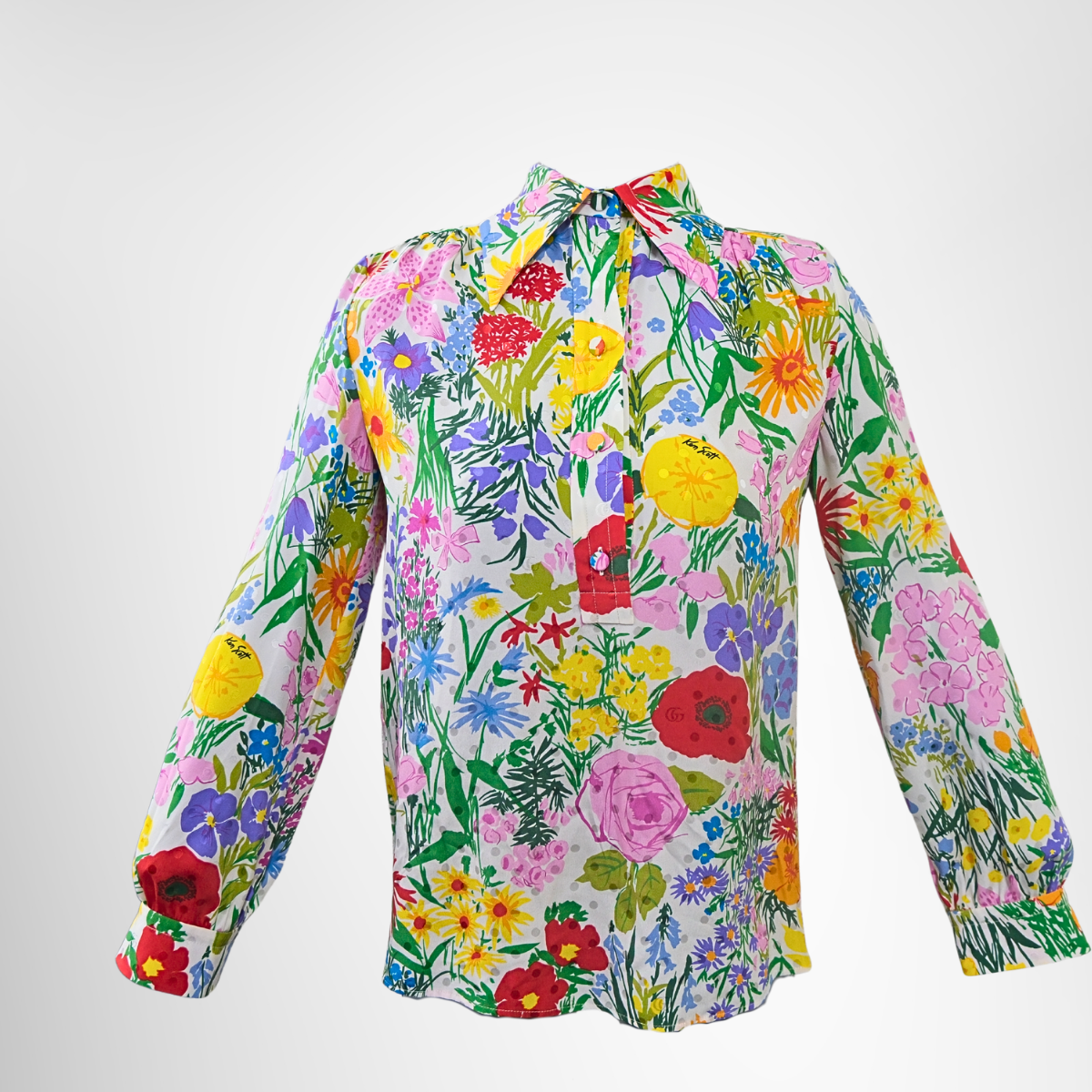 Gucci Silk Floral Long Sleeve – Pre-Owned Luxury Brand Apparel – Antonio & Co Front Page