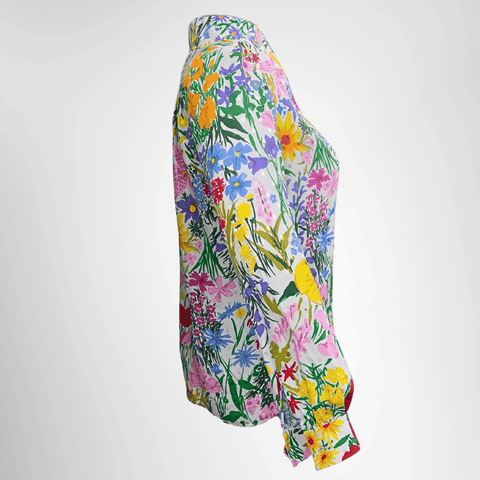 Gucci Silk Floral Long Sleeve – Pre-Owned Luxury Brand Apparel – Antonio & Co Side View 