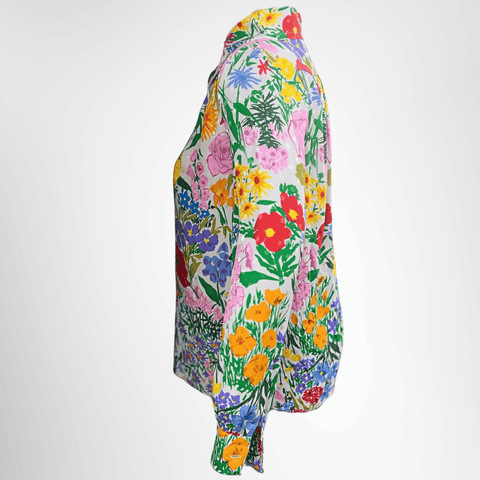 Gucci Silk Floral Long Sleeve – Pre-Owned Luxury Brand Apparel – Antonio & Co Side View 2