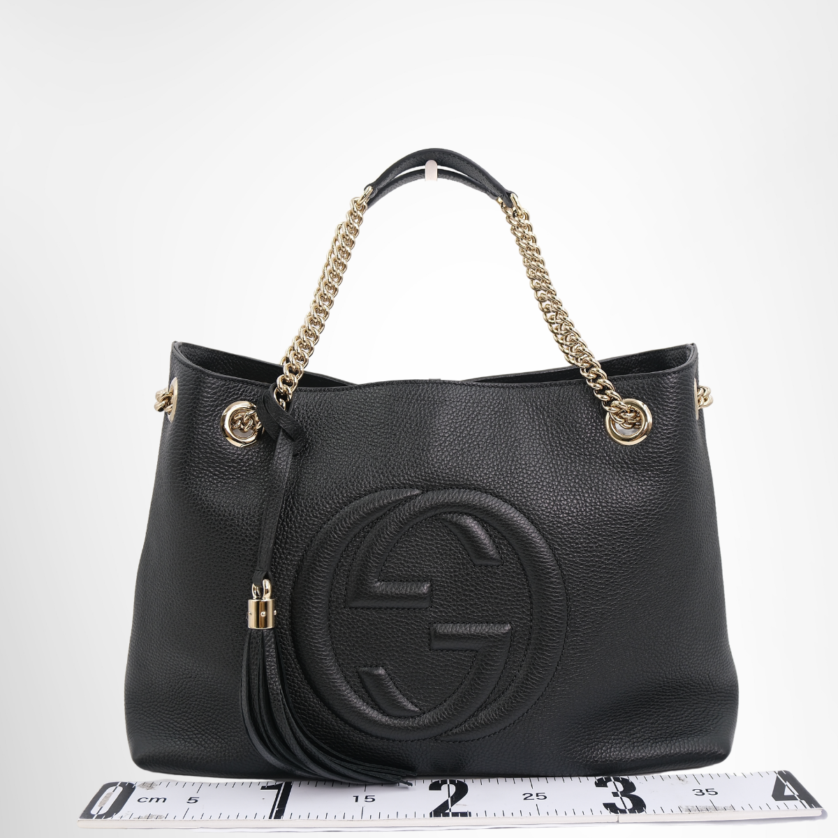 Gucci Soho Chain Handbag in Black – Pre-Owned Luxury Brand Bag – Antonio & Co Front Page 2
