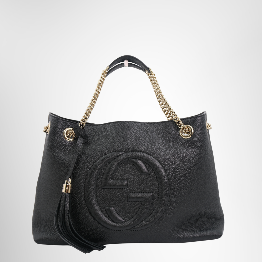Gucci Soho Chain Handbag in Black – Pre-Owned Luxury Brand Bag – Antonio & Co Front Page