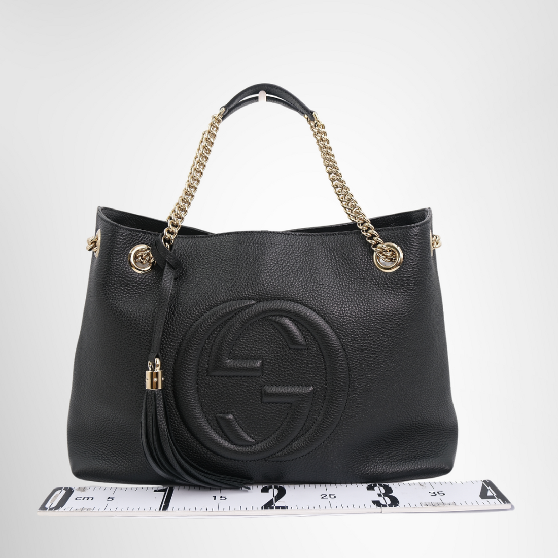 Gucci Soho Chain Handbag in Black – Pre-Owned Luxury Brand Bag – Antonio & Co Front Page