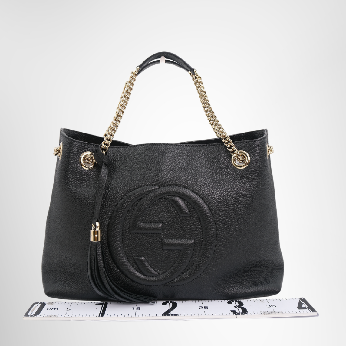 Gucci Soho Leather Chain Shoulder Bag – Black