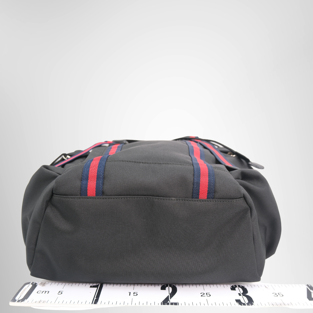 Gucci Techno Canvas Web Double Buckle Backpack – Pre-Owned Luxury Brand Bag – Antonio & Co – Bottom View