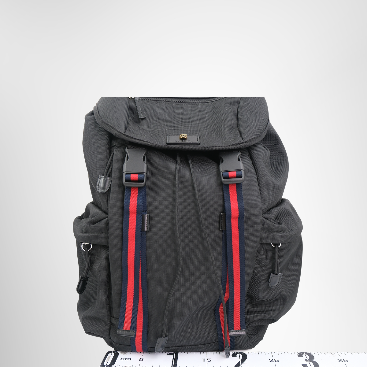 Gucci Techno Canvas Web Double Buckle Backpack – Pre-Owned Luxury Brand Bag – Antonio & Co – Front Page 1