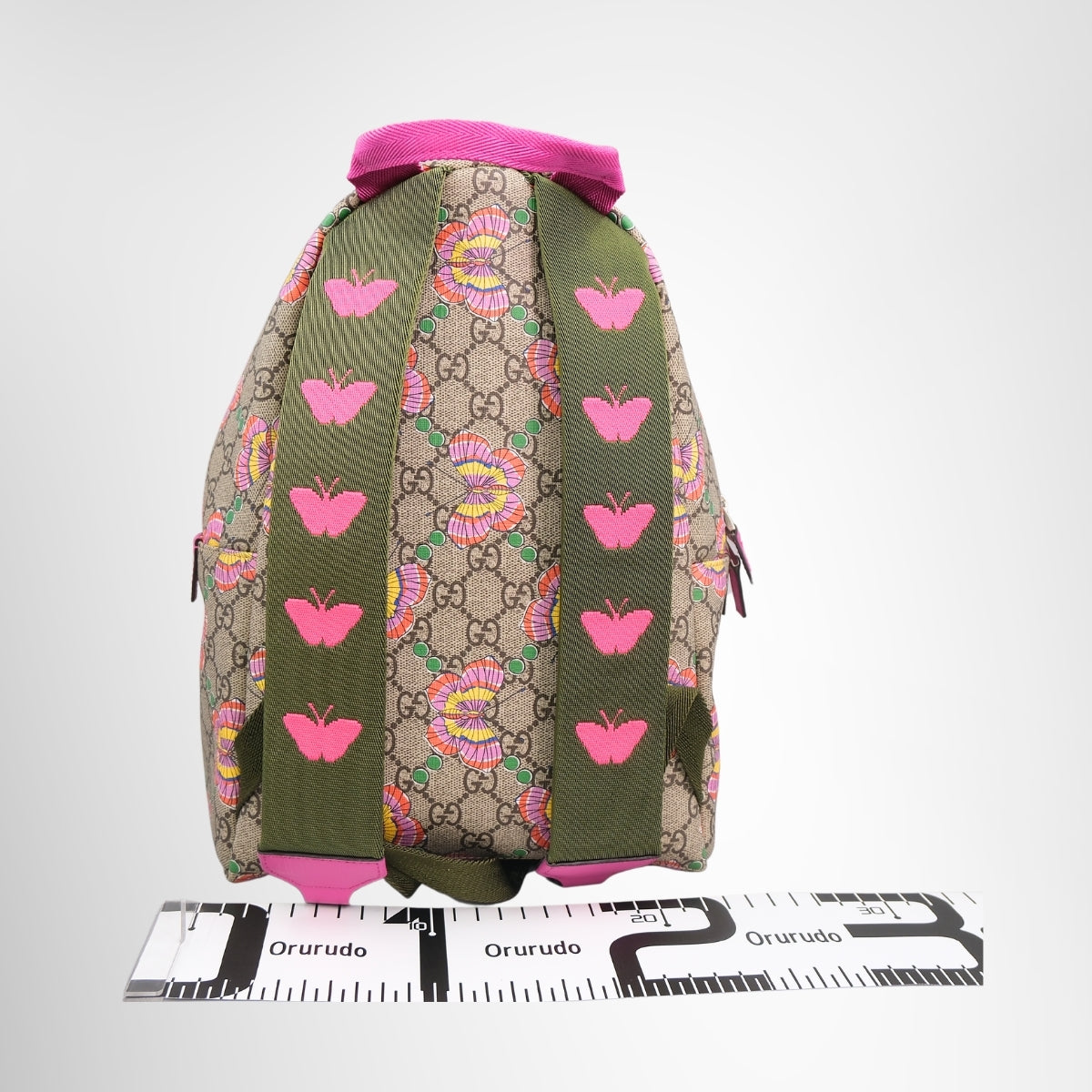 GG Supreme Monogram Childrens Butterfly Backpack