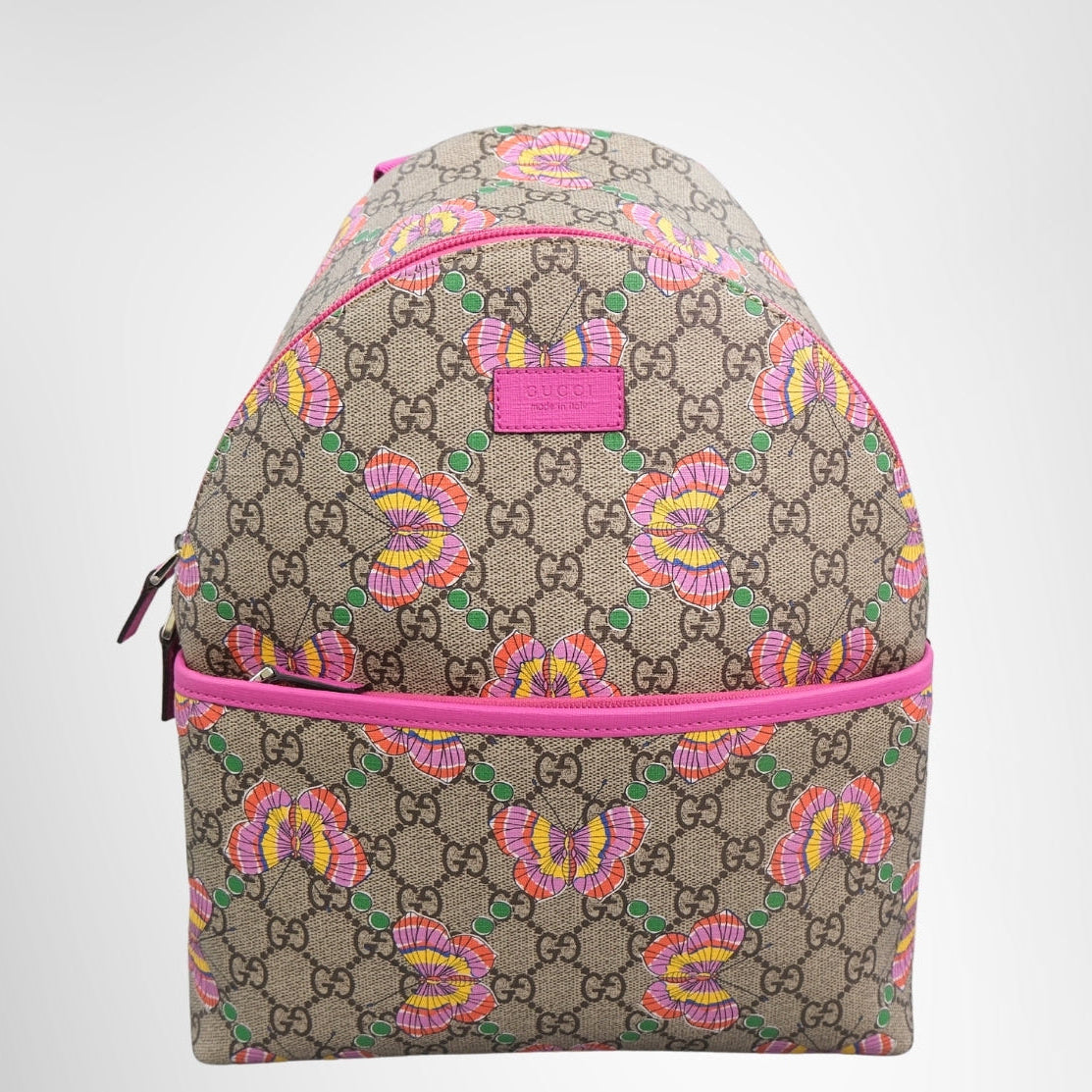 GG Supreme Monogram Childrens Butterfly Backpack