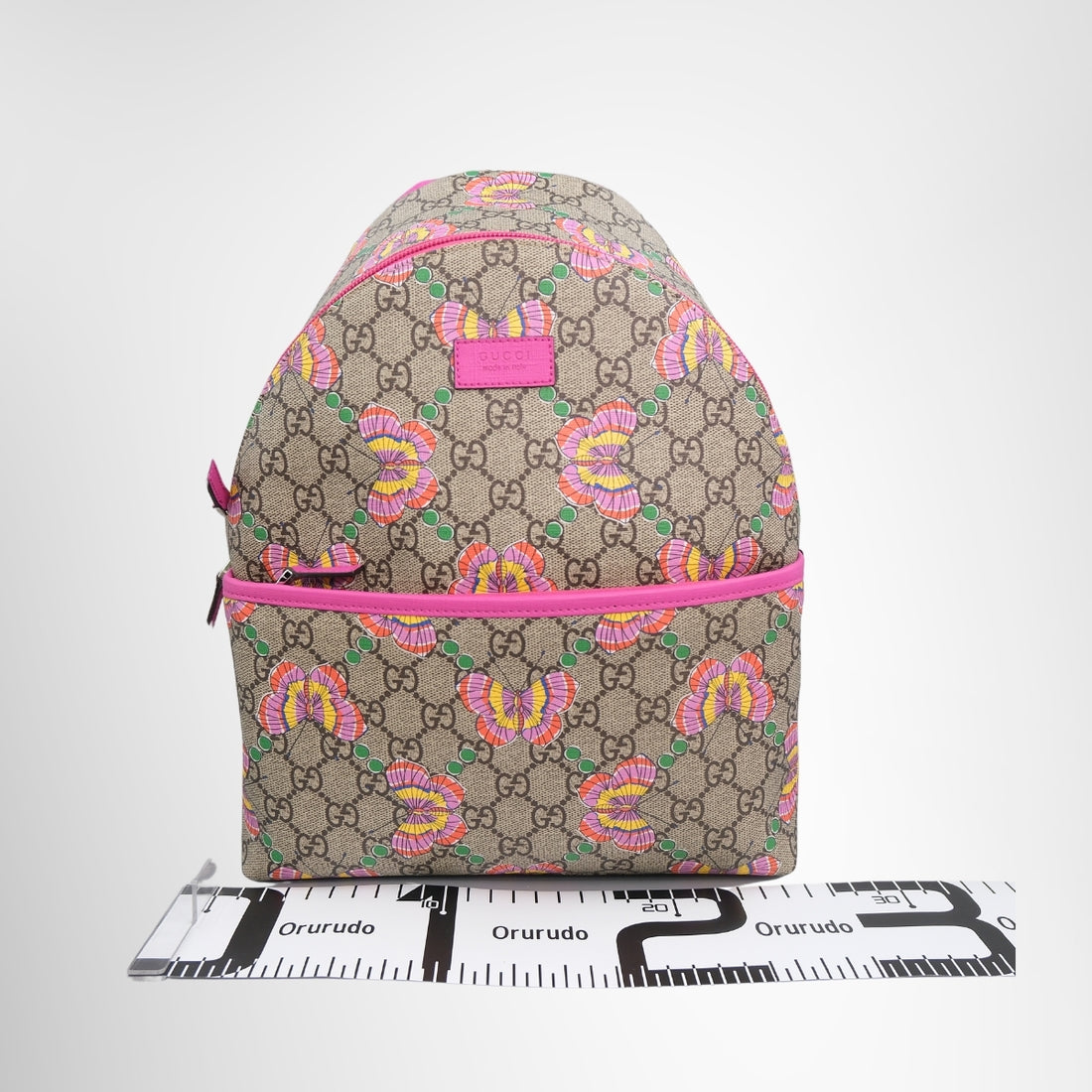 GG Supreme Monogram Childrens Butterfly Backpack