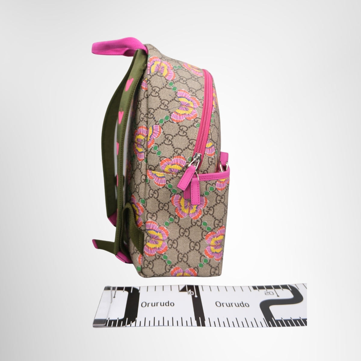 GG Supreme Monogram Childrens Butterfly Backpack